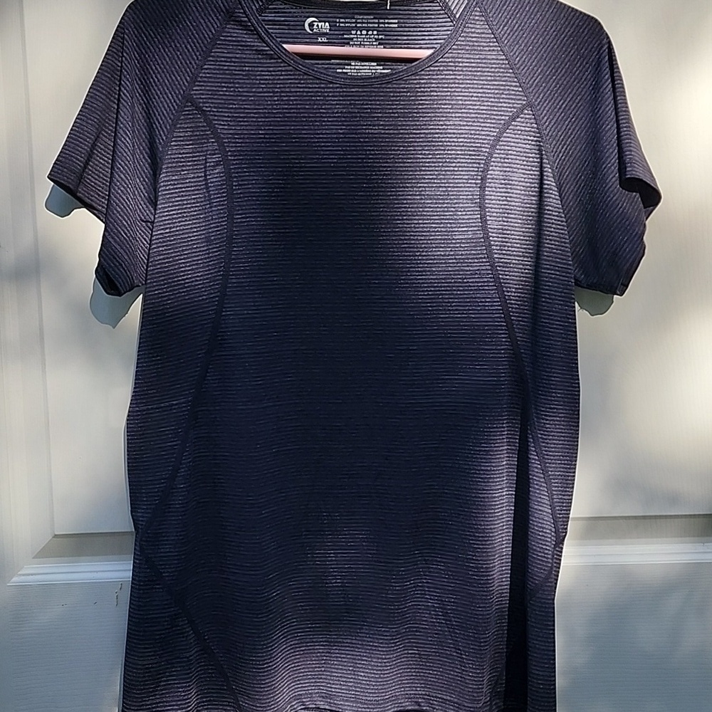 ZYIA Charcoal Competition Short Sleeve Tee Womens XXL Charcoal Grey